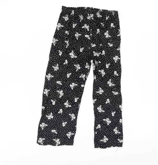 Preworn Womens Black Polka Dot  Trousers  Size M L23 in