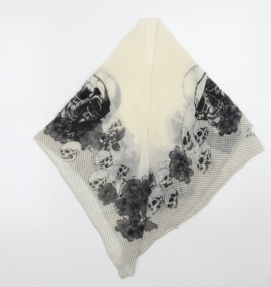 Preworn Womens Beige Polka Dot   Scarf