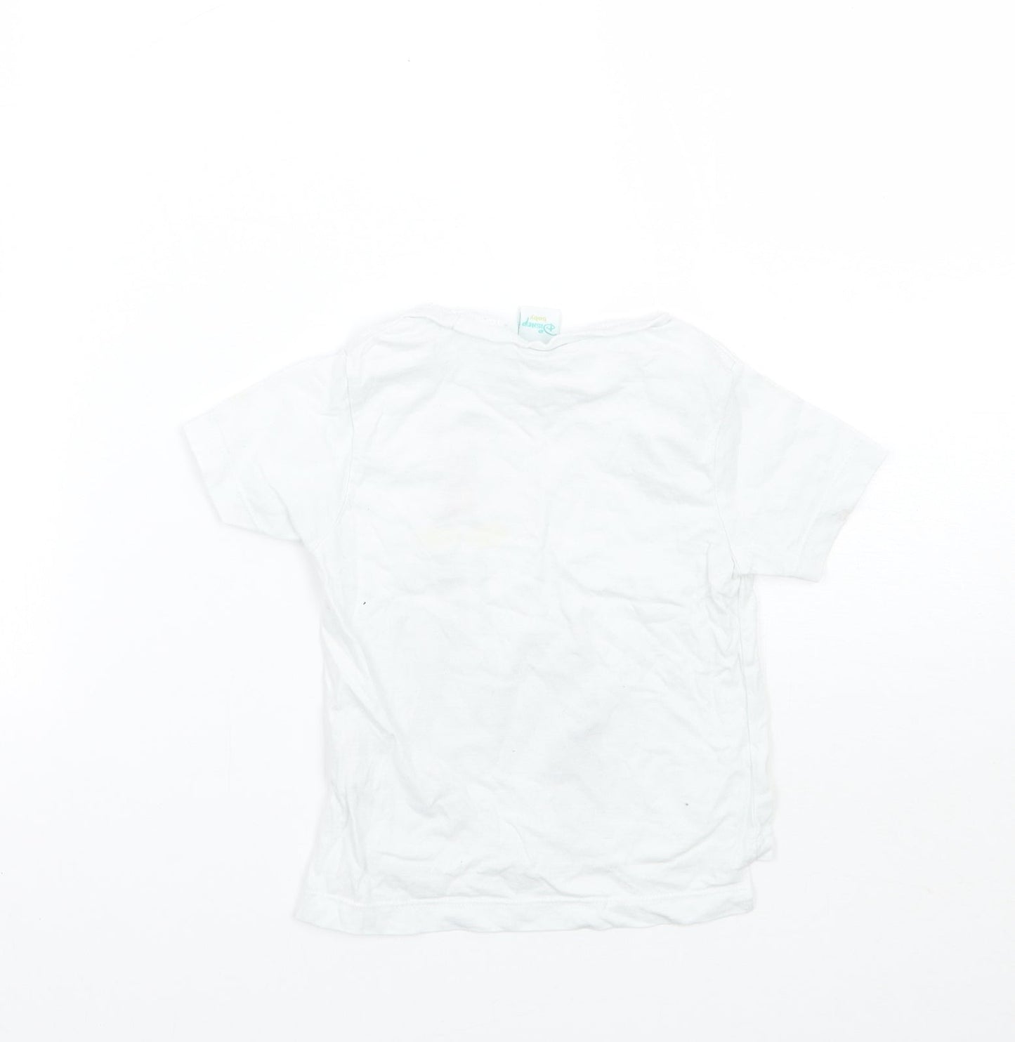 Disney Baby White   Basic T-Shirt Size 12 Months