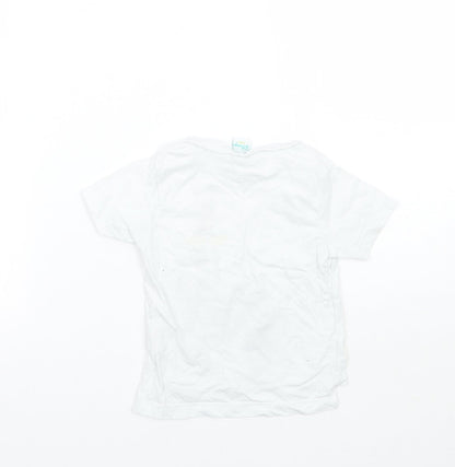 Back view of Disney Baby White Basic T-Shirt, size 12, Months