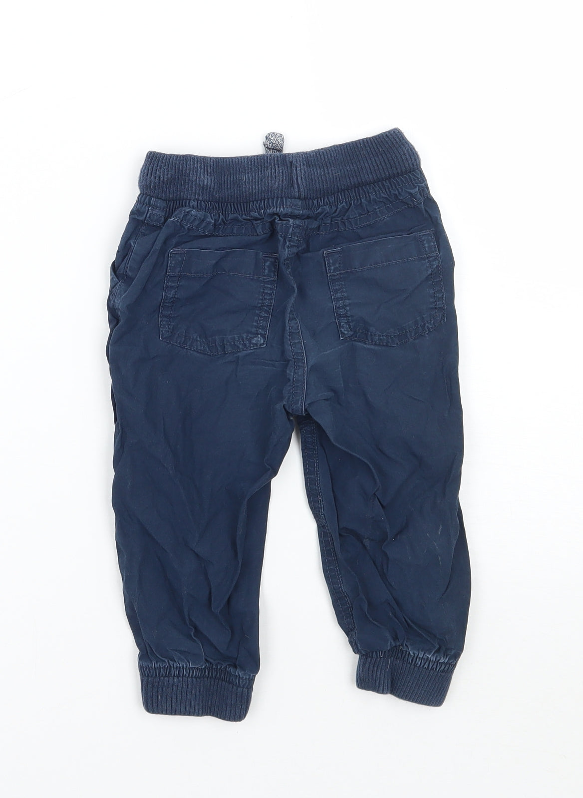 Mothercare Boys Blue   Cargo Trousers Size 9-12 Months
