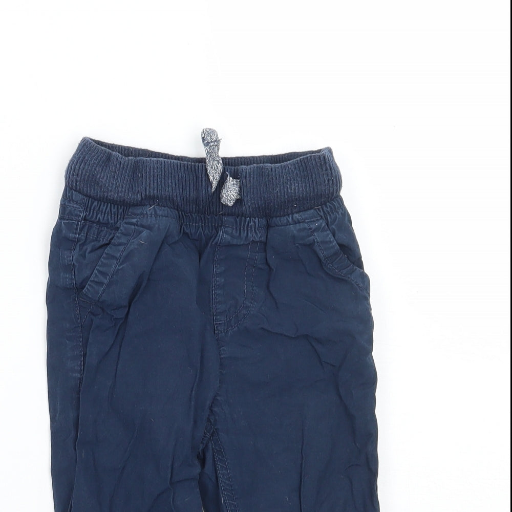 Mothercare Boys Blue   Cargo Trousers Size 9-12 Months
