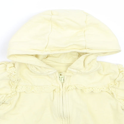 Close-up detail of George girls’ yellow jacket, size 12-18, months