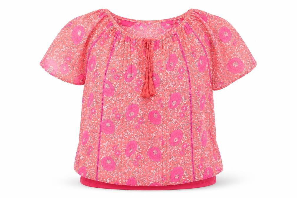 BHS Womens Pink Floral  Basic Blouse Size 14
