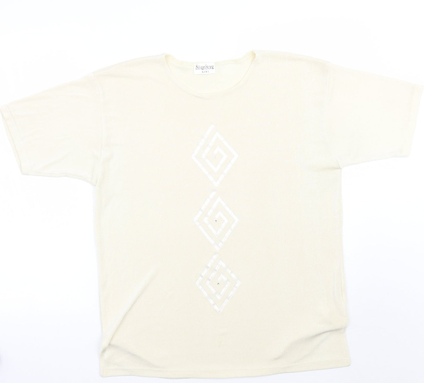 Silver stone Womens Ivory   Basic T-Shirt Size XL