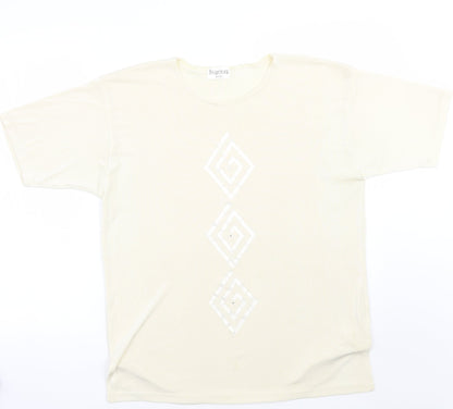 Silver stone Womens Ivory   Basic T-Shirt Size XL