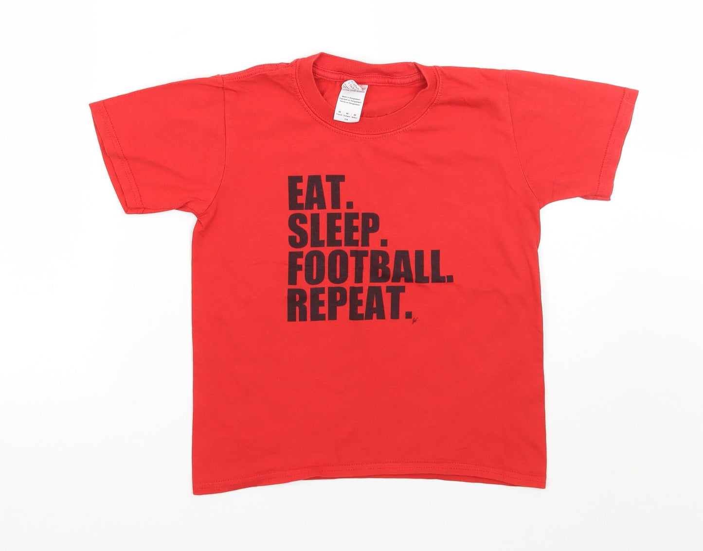 Gildan Boys Red   Basic T-Shirt Size 7-8 Years