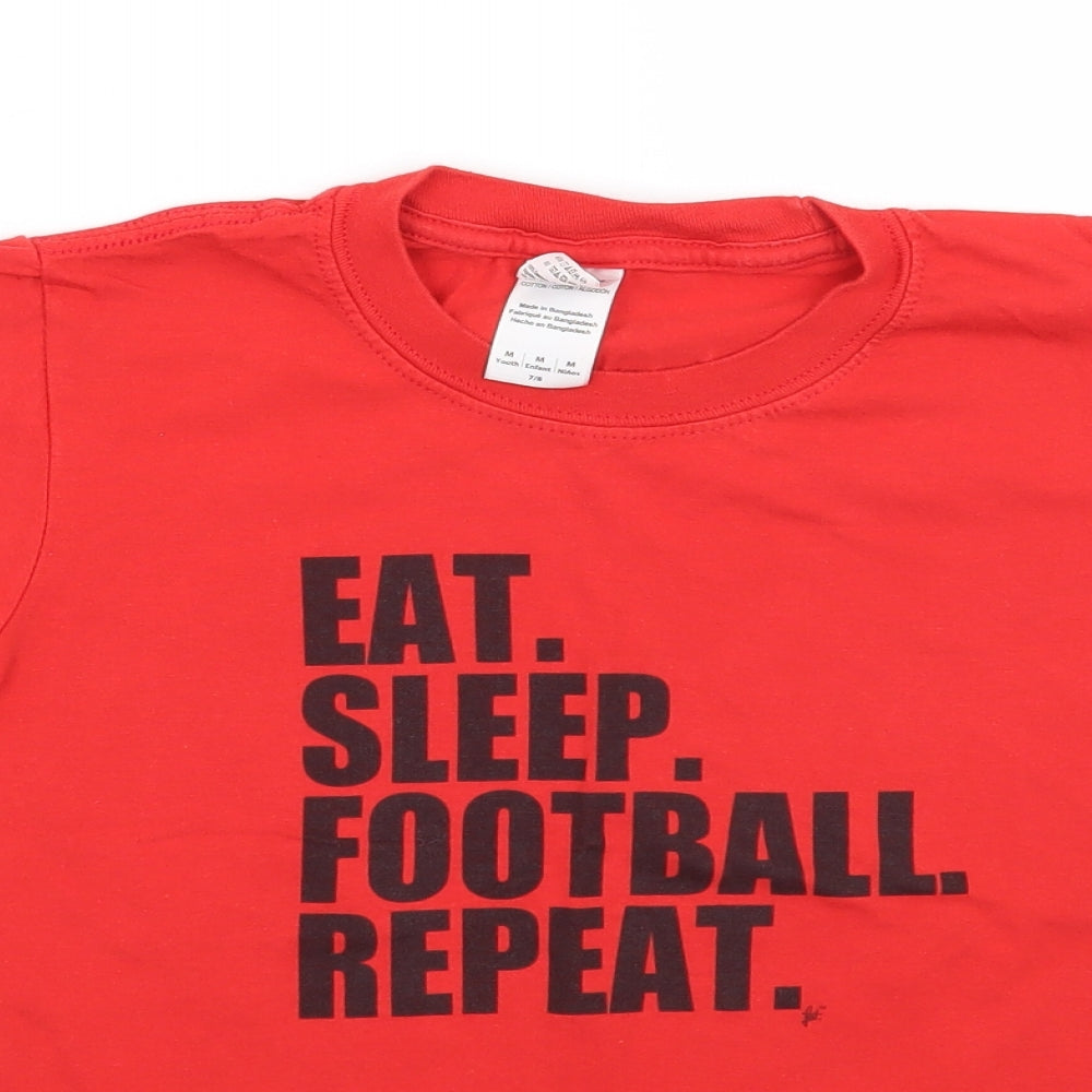 Gildan Boys Red   Basic T-Shirt Size 7-8 Years