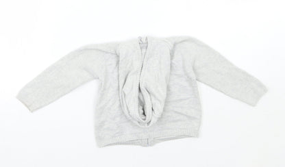 Back view of Tu Baby Grey Jacket Coatigan, size 6-9, Months