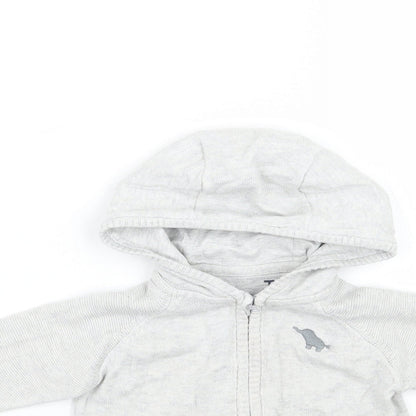 Close-up detail of Tu Baby Grey Jacket Coatigan, size 6-9, Months