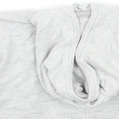 Brand and care label for Tu Baby Grey Jacket Coatigan, size 6-9, Months