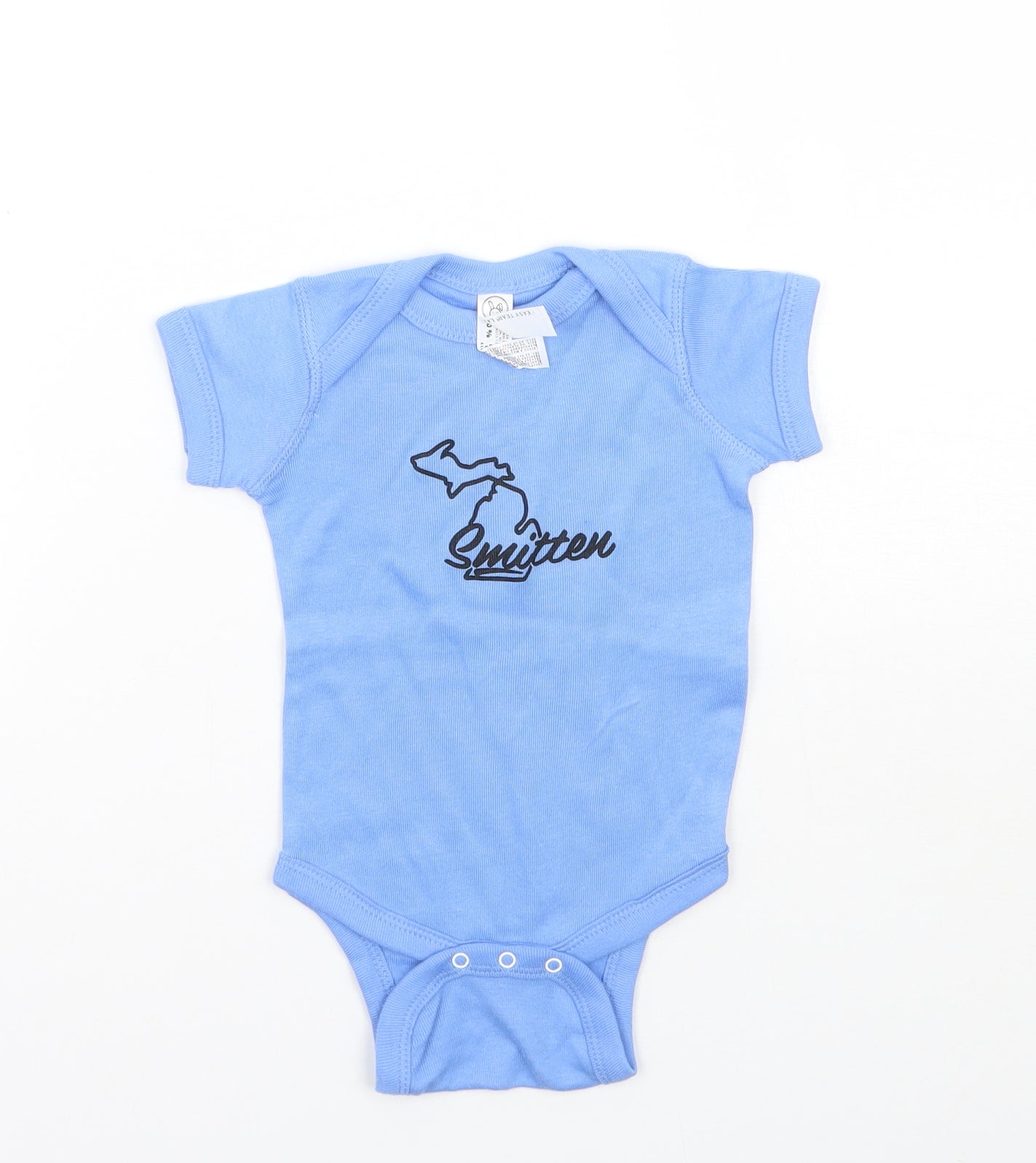 Rabbit Skins Baby Blue   Babygrow One-Piece Size 3-6 Months