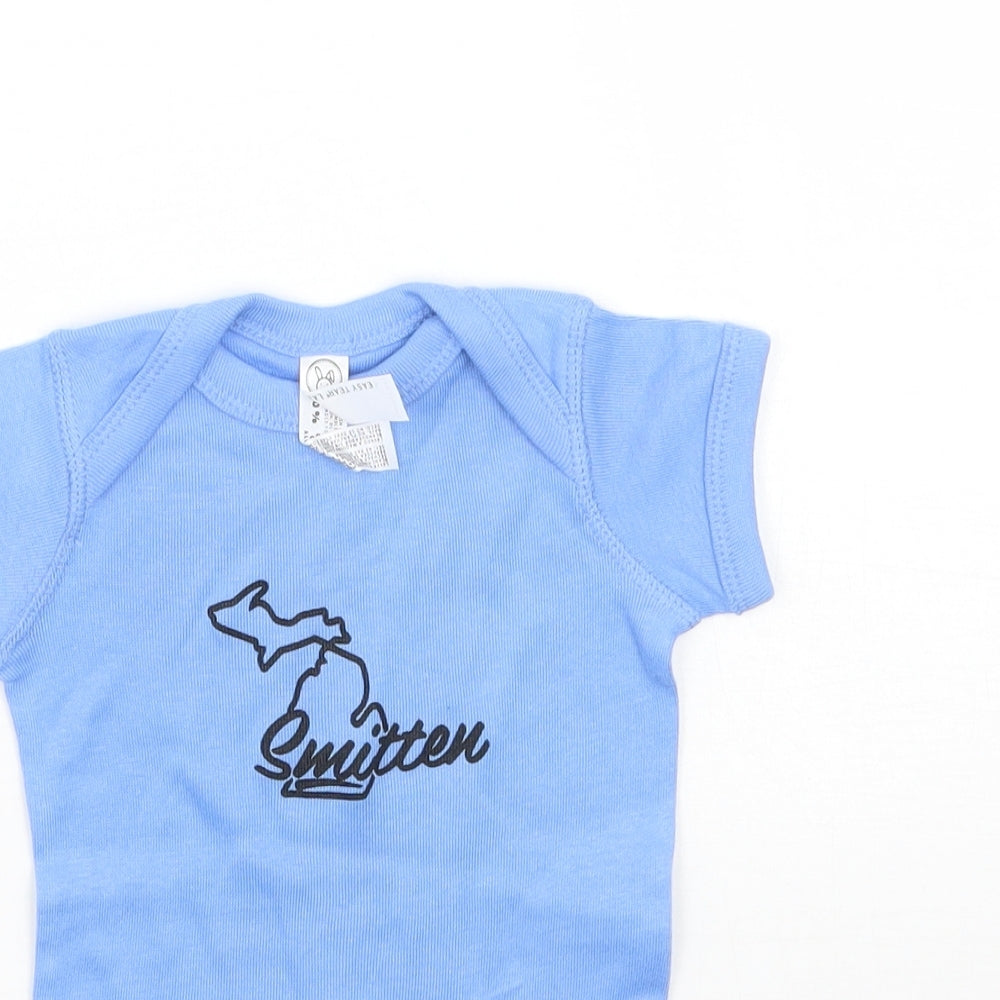 Rabbit Skins Baby Blue   Babygrow One-Piece Size 3-6 Months