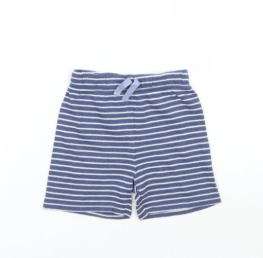 George Baby Blue Striped  Sweatpants Trousers Size 6-9 Months
