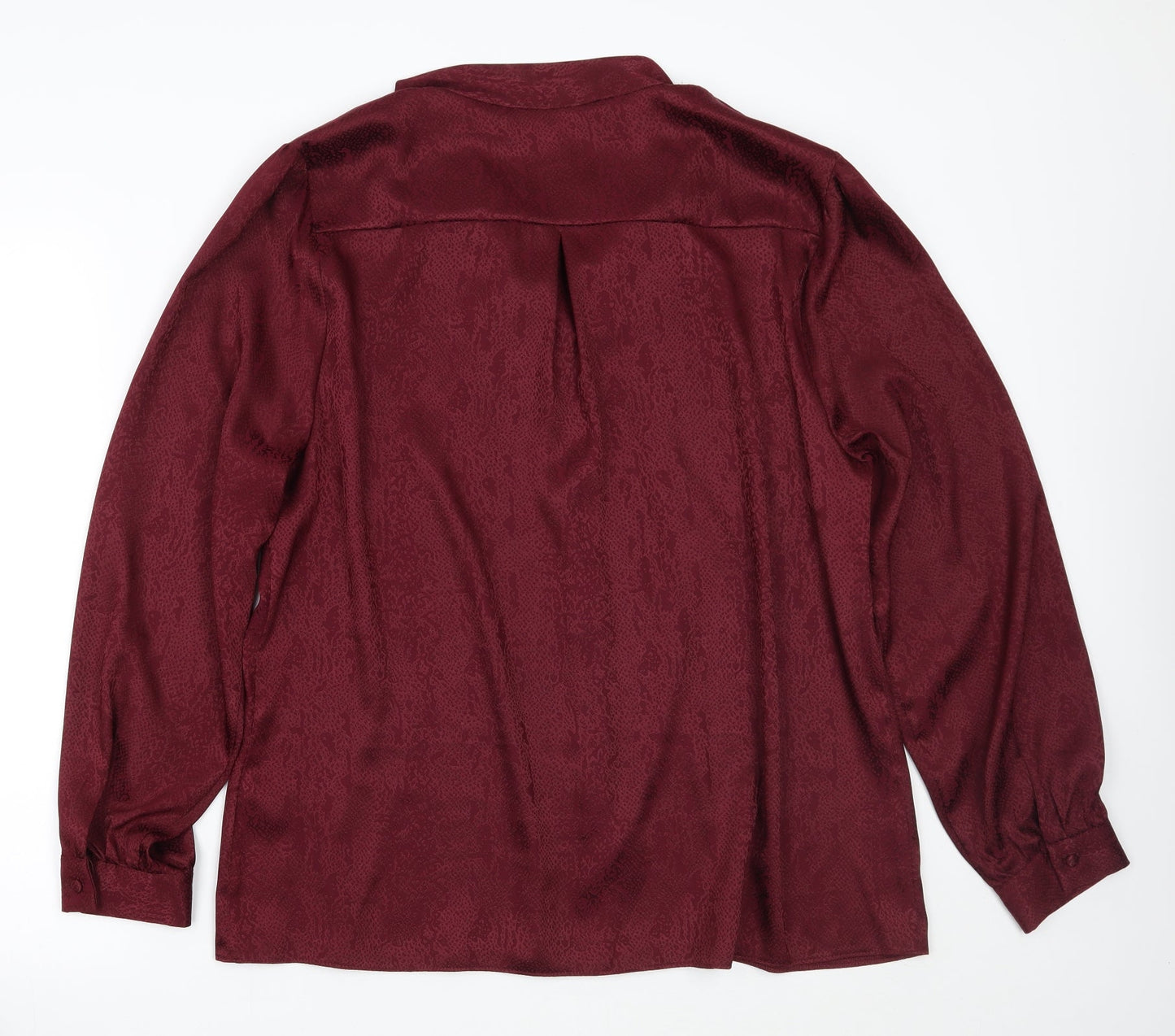 Soon Womens Red Animal Print  Basic Button-Up Size 18