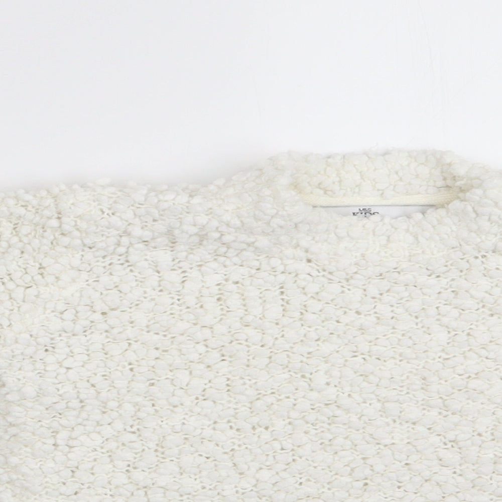 Marks and Spencer Girls Ivory   Pullover Jumper Size 2-3 Years