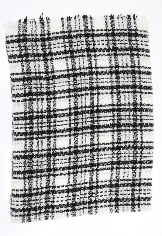 Preworn Womens Black Check   Shawl/Wrap   - Open Knit
