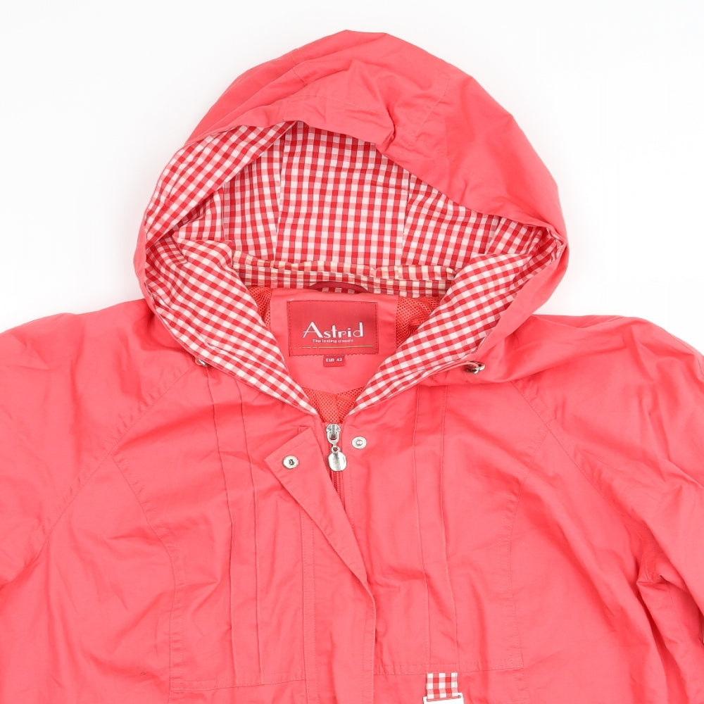 Astrid Womens Red   Parka Coat Size 14