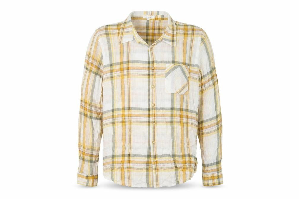 Maurices Mens Yellow Check   Button-Up Size XL