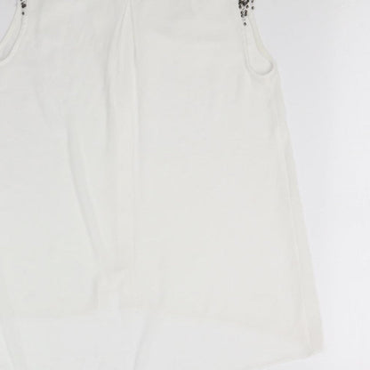 Dorothy Perkins Womens White   Basic Button-Up Size 8