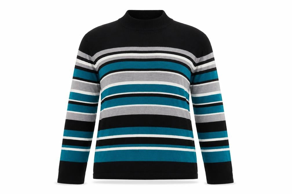 Bonmarché Womens Multicoloured Striped Knit Pullover Jumper Size M