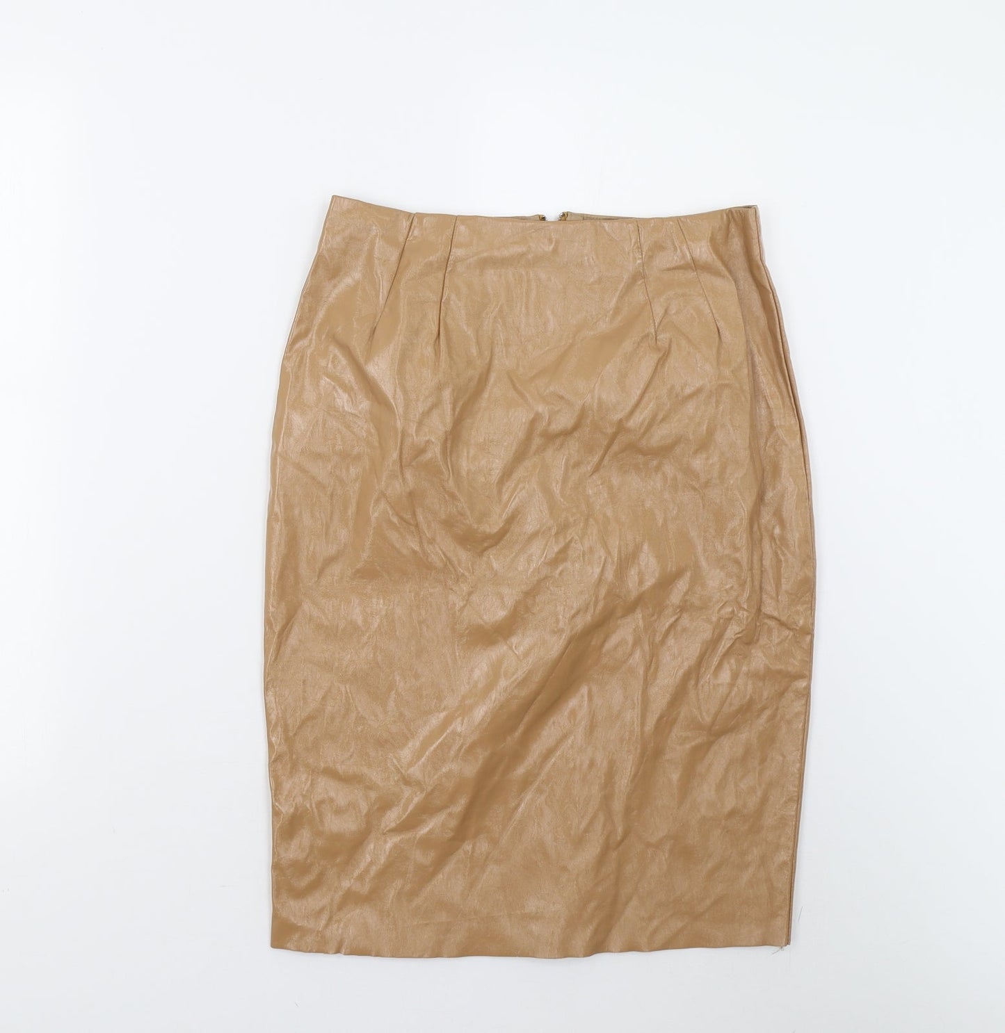 Topshop Womens Beige   Straight & Pencil Skirt Size 10