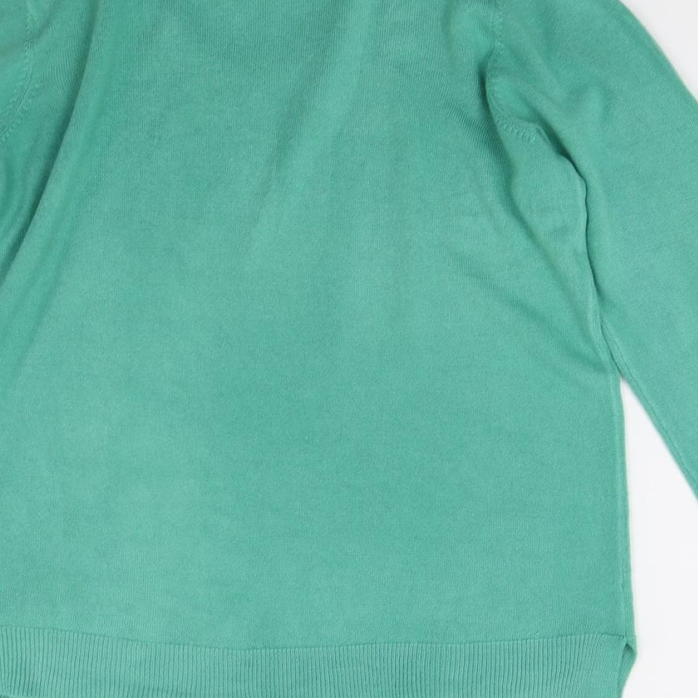 Julipa Womens Green  Knit Pullover Jumper Size 12