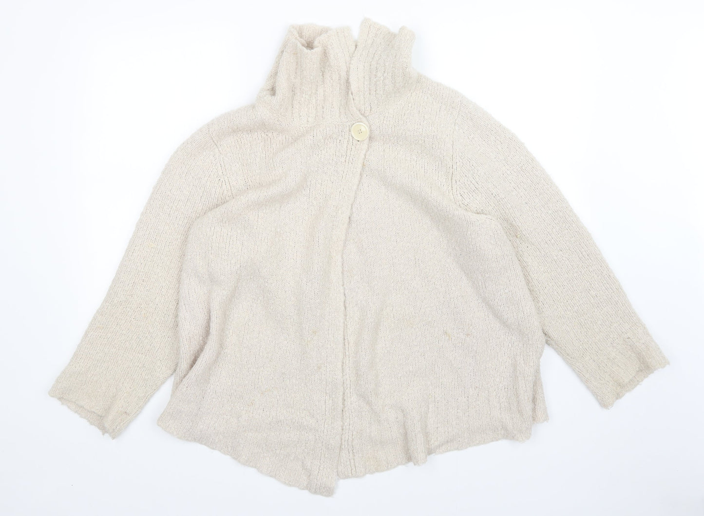 Pure dash Womens Beige   Cardigan Jumper Size 20