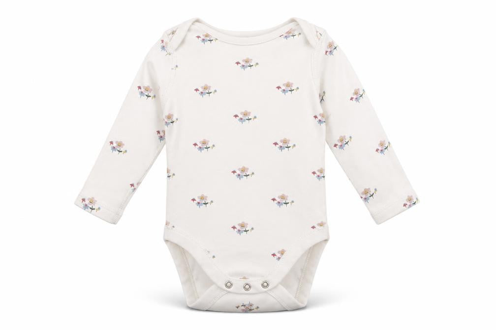 Marks & Spencer Girls White Floral  Babygrow One-Piece Size 9-12 Months