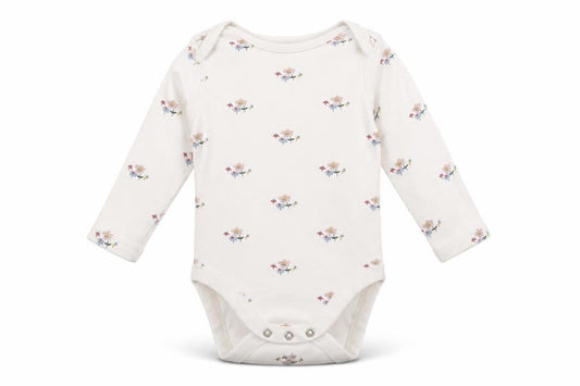 Marks & Spencer Girls White Floral  Babygrow One-Piece Size 9-12 Months