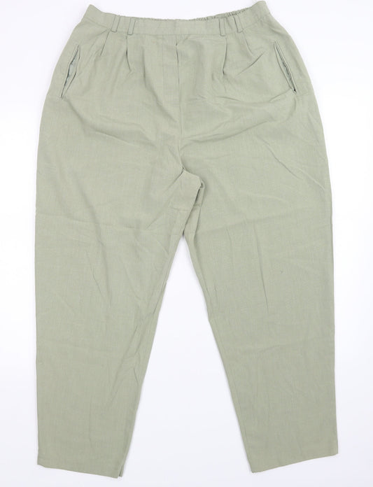 Design essentials Womens Green   Trousers  Size 22 L27 in