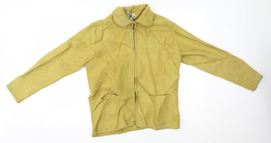 Lisa Womens Yellow   Full Zip Sweatshirt Size M