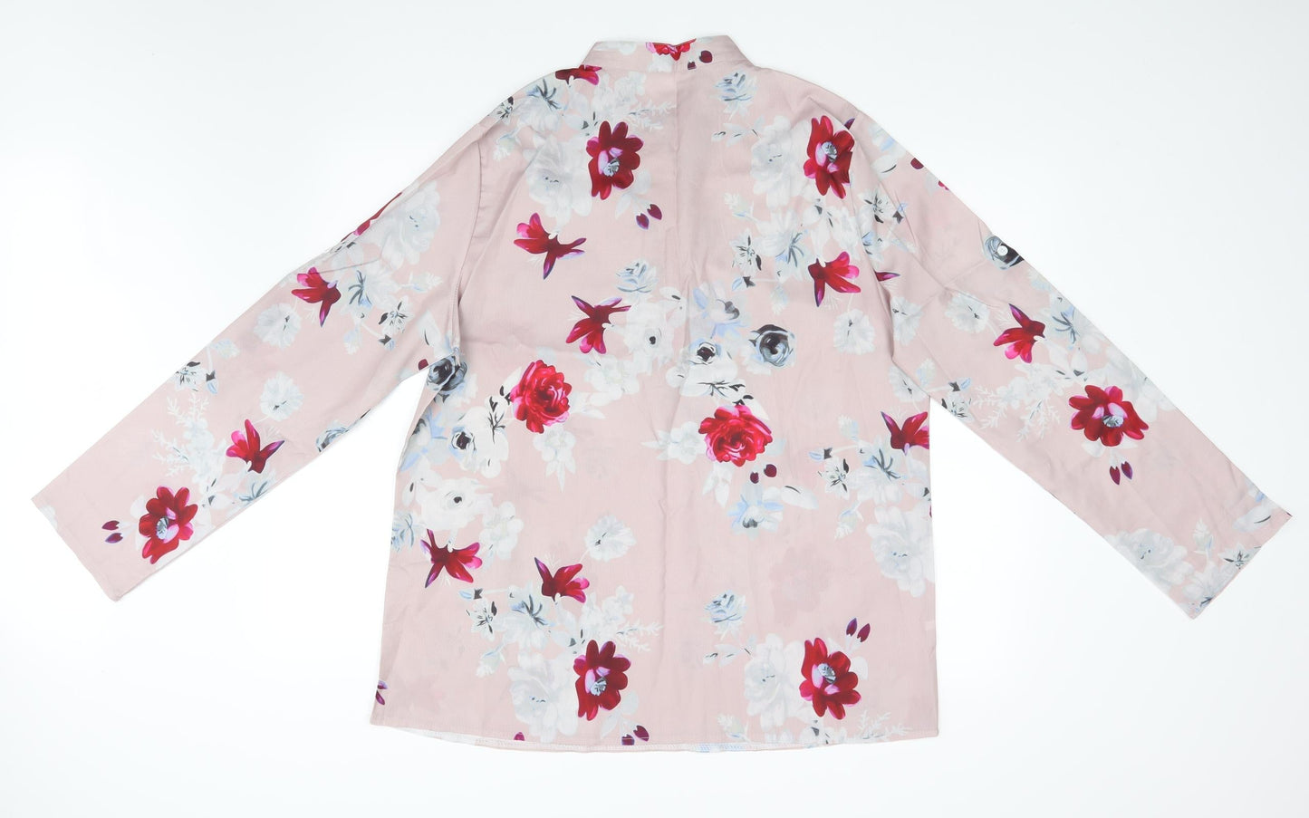 Preworn Womens Pink Floral  Basic Blouse Size 4XL