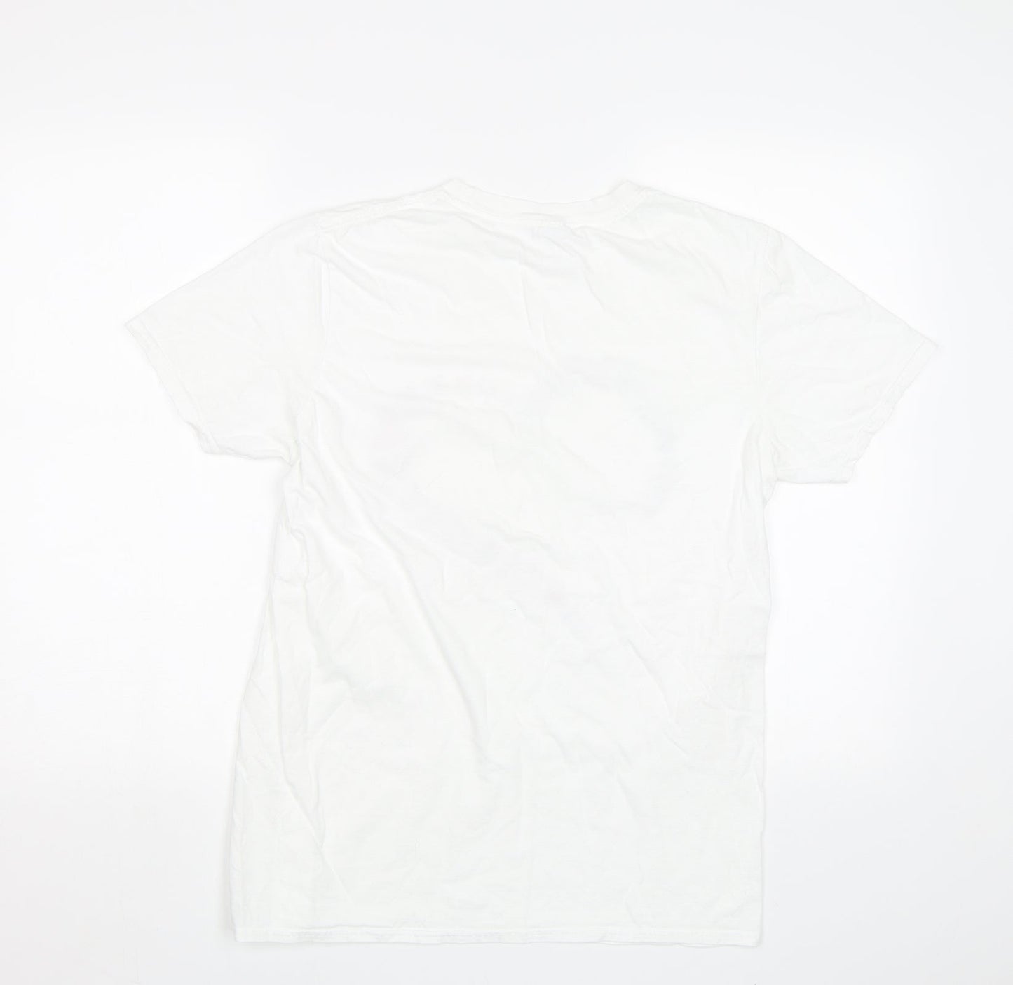 Gildan Womens White   Basic Polo Size M  - Butterflies