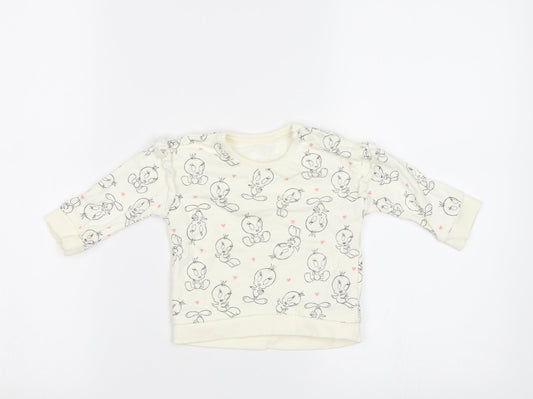 George Baby White   Basic Blouse Size 3-6 Months  - Tweety