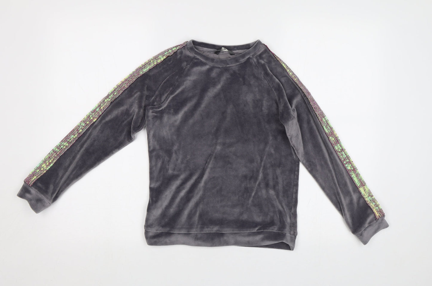 George Girls Grey   Pullover Sweatshirt Size 10-11 Years  - Sequin detail