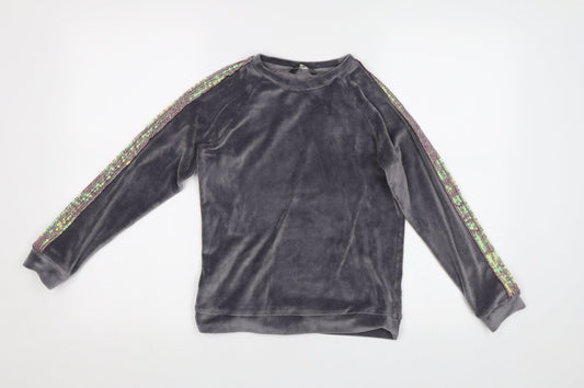 George Girls Grey   Pullover Sweatshirt Size 10-11 Years  - Sequin detail