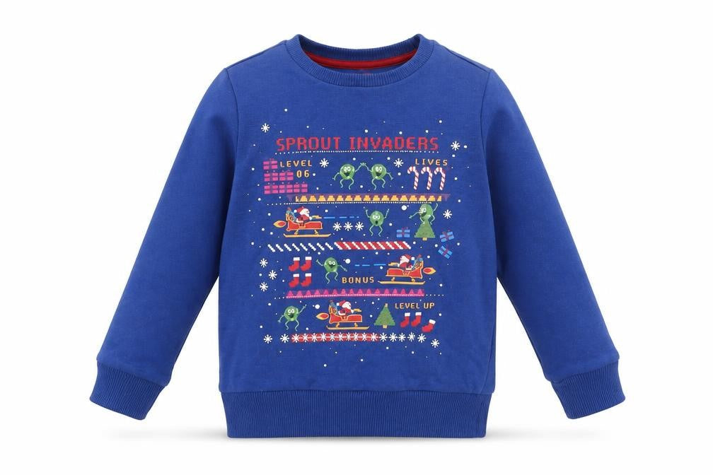 F&F Boys Blue   Pullover Sweatshirt Size 5-6 Years