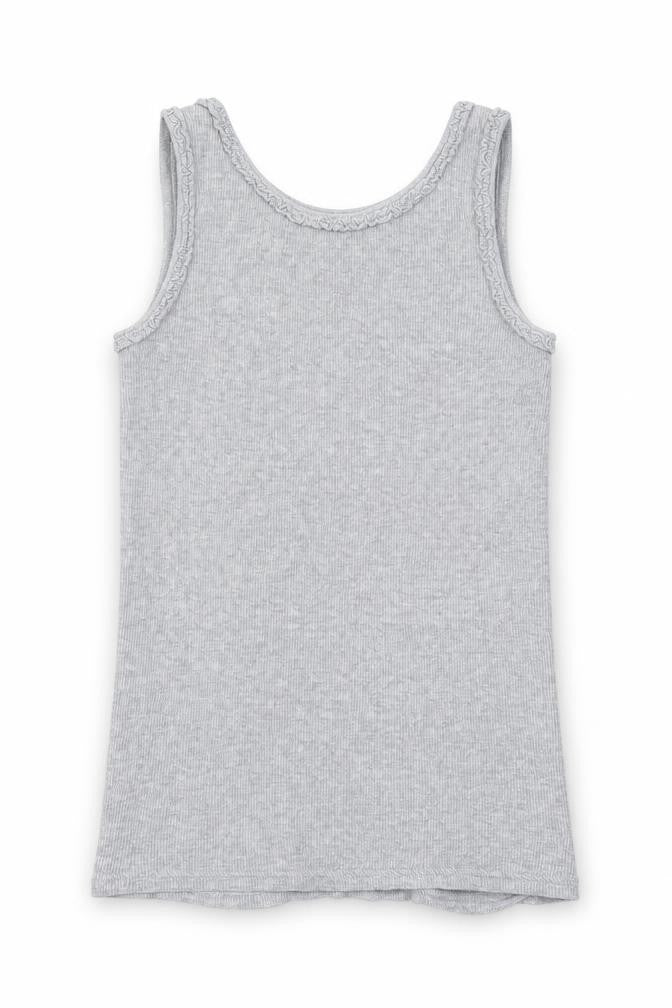 I love girls wear Girls Grey  Rayon Basic T-Shirt Size 8-9 Years