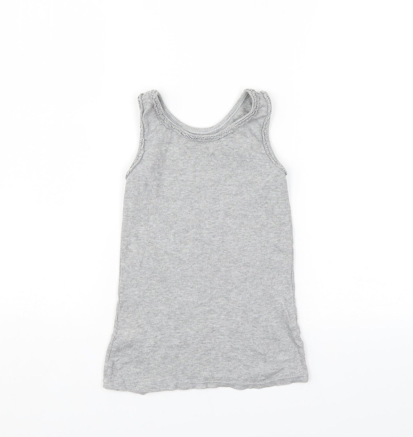 I love girls wear Girls Grey  Rayon Basic T-Shirt Size 8-9 Years