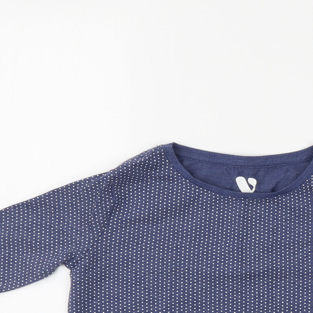 Very Girls Blue Polka Dot  Pullover Jumper Size 4-5 Years