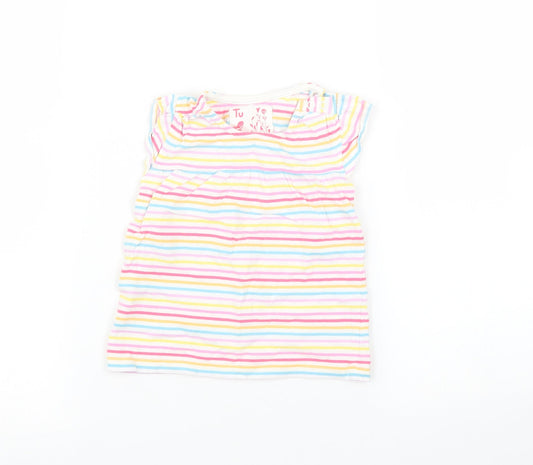TU Baby Multicoloured Striped  Basic T-Shirt Size 12-18 Months