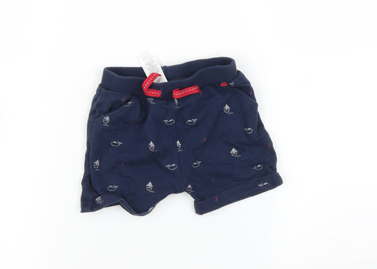 Debenhams Boys Blue    Trousers Size 12-18 Months  - Boat print
