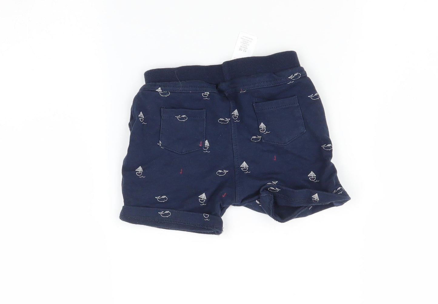Debenhams Boys Blue    Trousers Size 12-18 Months  - Boat print