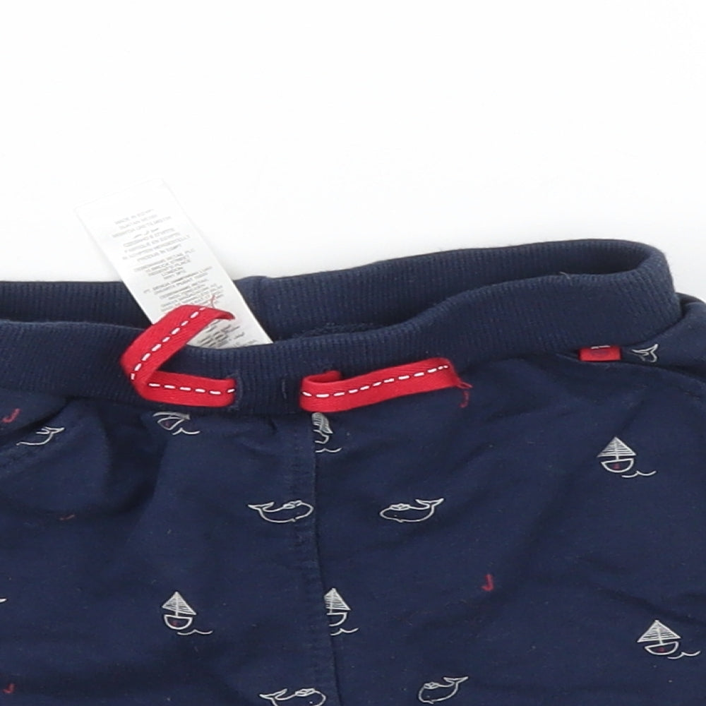 Debenhams Boys Blue    Trousers Size 12-18 Months  - Boat print