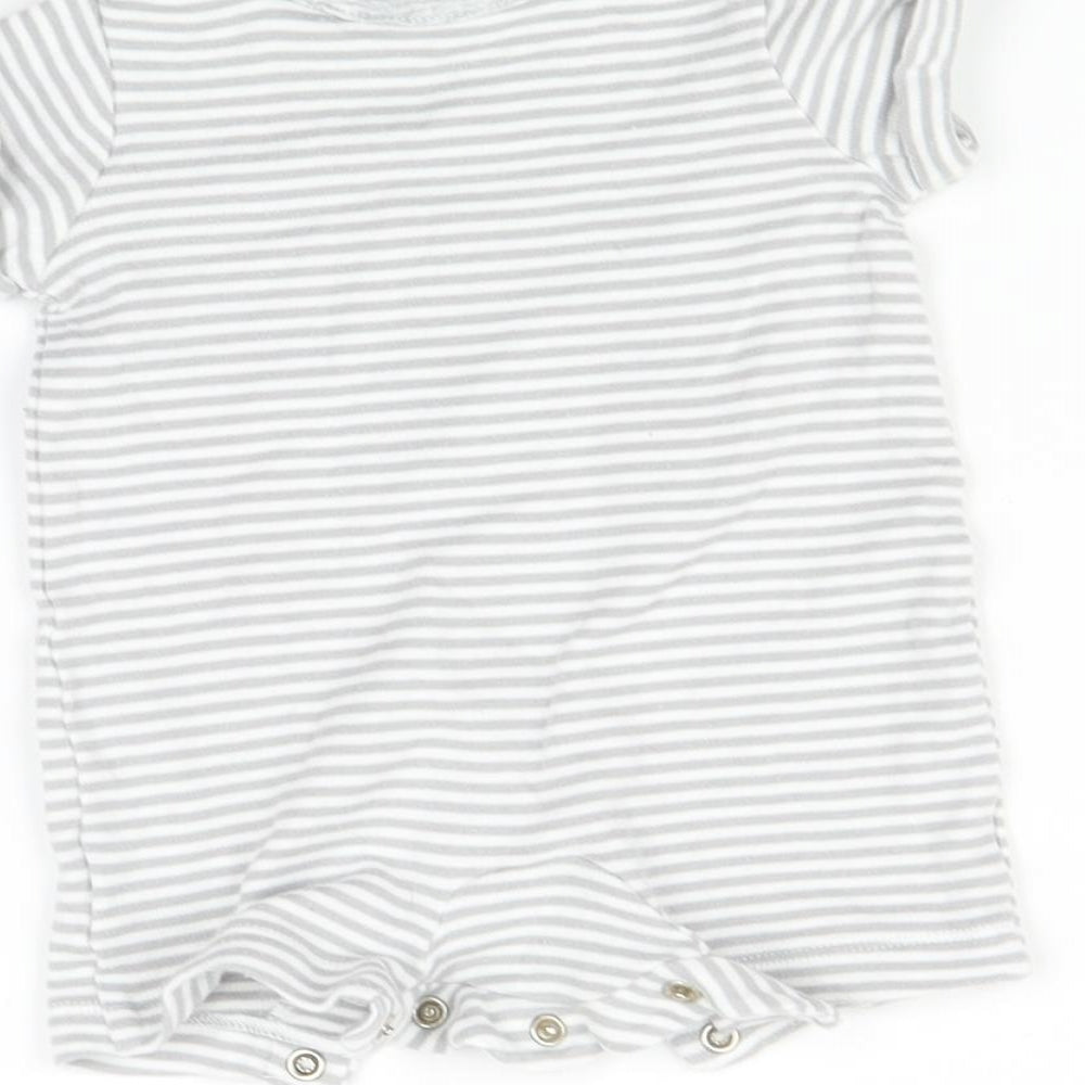 m Baby Grey Striped  Romper One-Piece Size Newborn  - Apple of daddys eye