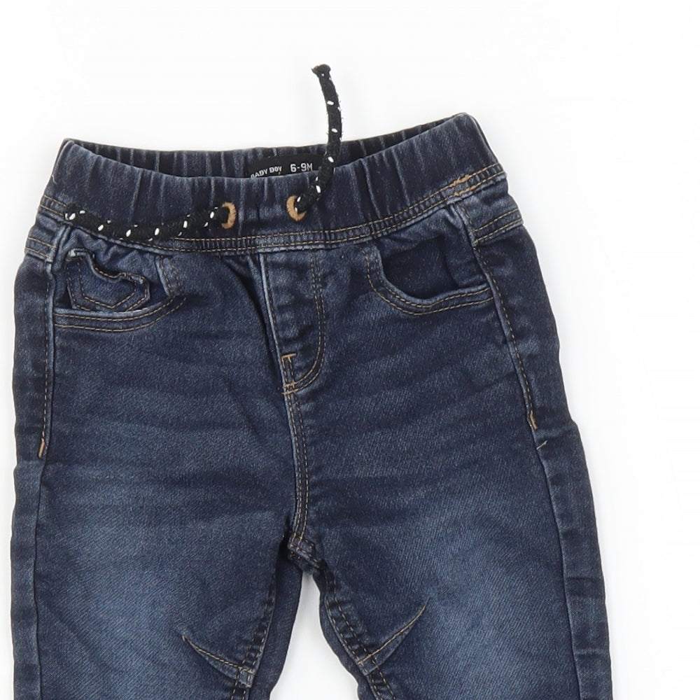 Denim Co Baby Blue   Jogger Trousers Size 6-9 Months