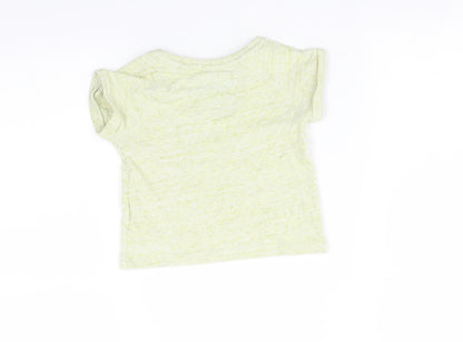 Back view of Next Baby Green Basic T-Shirt, size 6-9, Months - rabbit