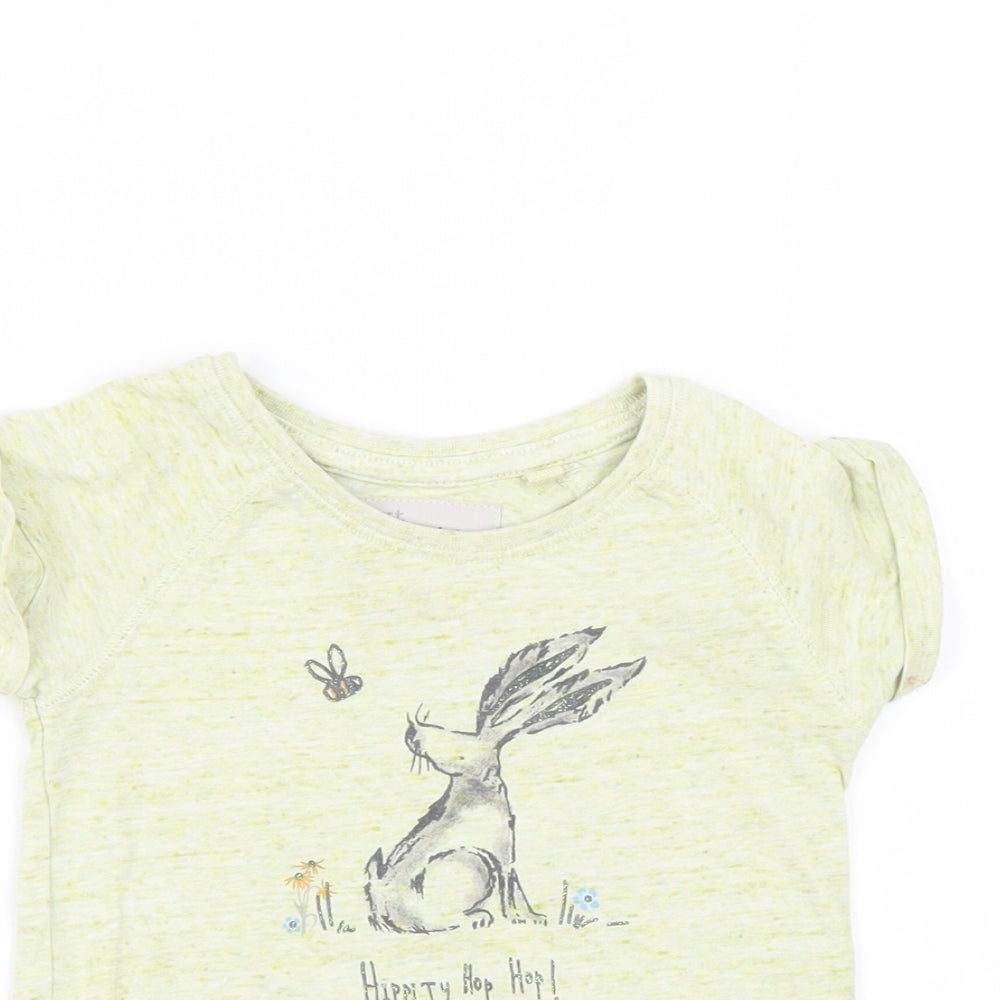 NEXT Baby Green   Basic T-Shirt Size 6-9 Months  - rabbit