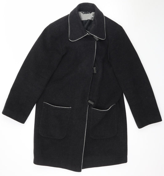 BHS Womens Black   Overcoat Coat Size 10